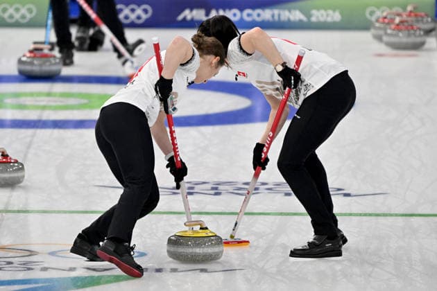 Cortina d Ampezzo, Italy, February 20th 2026. During the Curling Women s Semi-final match between United States of America and Switzerland of the Olympic Winter games, Winterspiele,Spiele, Summer games 2026 in Cortina d Ampezzo, Italy. (Photo by Igor Kupljenik Sports Press Photo)  Copyright: xIgorxKupljenikx xSPPx Sportspressphoto_SPR95027
