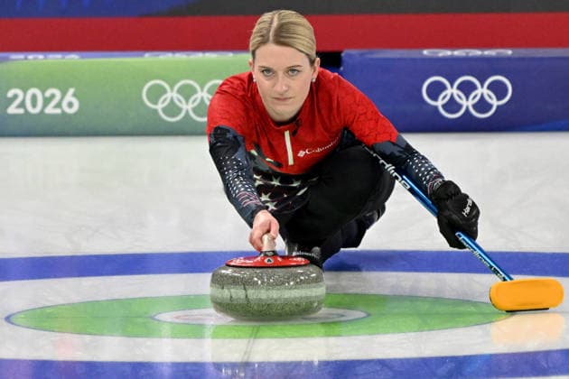 Cortina d Ampezzo, Italy, February 20th 2026. During the Curling Women s Semi-final match between United States of America and Switzerland of the Olympic Winter games, Winterspiele,Spiele, Summer games 2026 in Cortina d Ampezzo, Italy. (Photo by Igor Kupljenik Sports Press Photo)  Copyright: xIgorxKupljenikx xSPPx Sportspressphoto_SPR95041