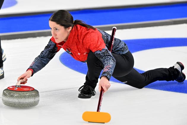 Cortina d Ampezzo, Italy, February 20th 2026. During the Curling Women s Semi-final match between United States of America and Switzerland of the Olympic Winter games, Winterspiele,Spiele, Summer games 2026 in Cortina d Ampezzo, Italy. (Photo by Igor Kupljenik Sports Press Photo)  Copyright: xIgorxKupljenikx xSPPx Sportspressphoto_SPR95044