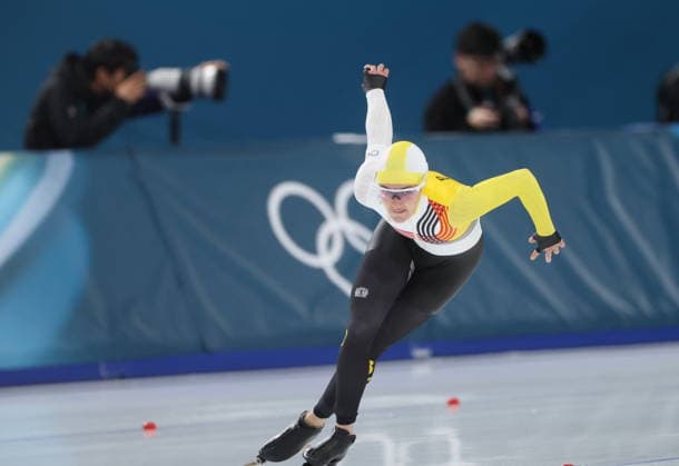 Winter Olympics - Speed skating, Eisschnelllauf Women’s 1500 Final Isabelle van Elst of Team Belgium competes during the Speed Skating Women s 1500m on day fourteen of the Milano Cortina 2026 Winter Olympic Games, Olympische Spiele, Olympia, OS at Milano Speed Skating Stadium on February 20, 2026 in Milan, Italy. Photo by Alexis Jumeau ABACAPRESS.COM Milan Italy  Copyright: xJumeauxAlexis ABACAx