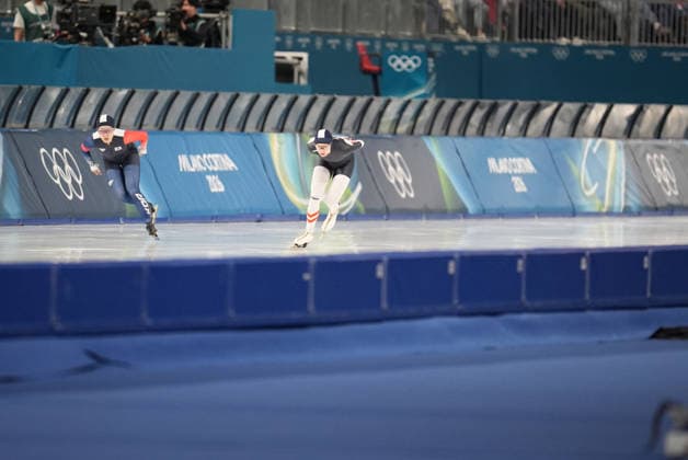 OLYMPICS - Winter Olympic Games, Olympische Spiele, Olympia, OS Milano Cortina 2026 MILAN,ITALY,20.FEB.26 - OLYMPICS, Speed skating, Eisschnelllauf - Winter Olympic Games Milano Cortina 2026, 1500m, women. Image shows Jeannine Rosner (AUT).  GEPAxpictures xRanjithxKumar