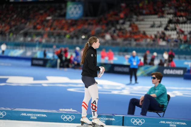 OLYMPICS - Winter Olympic Games, Olympische Spiele, Olympia, OS Milano Cortina 2026 MILAN,ITALY,20.FEB.26 - OLYMPICS, Speed skating, Eisschnelllauf - Winter Olympic Games Milano Cortina 2026, 1500m, women. Image shows Jeannine Rosner (AUT).  GEPAxpictures xRanjithxKumar
