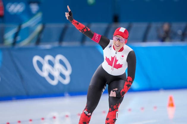 2026-02-20 - Milano Cortina 2026 Winter Olympics 1500m Women MILAN, ITALY - FEBRUARY 20: Valerie Maltais of Canada during the 1500m Women on day 16 of the Milano Cortina 2026 Winter Olympics at the Milano Speed skating, Eisschnelllauf Arena on February 20, 2026 in Milan, Italy Milan Milano Speed Skating Arena Italy Content not available for redistribution in The Netherlands directly or indirectly through any third parties. Copyright: xAndrexWeeningx