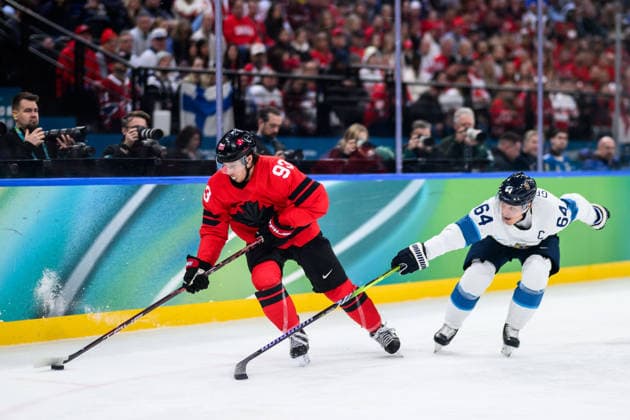 260220 Mitch Marner of Canada and Mikael Granlund of Finland in the men s Ice hockey, Eishockey semifinal between Canada and Finland during day 14 of the 2026 Winter Olympics on February 20, 2026 in Milan. Photo: Joel Marklund BILDBYRAN kod JM CS0887 ishockey ice hockey Olympic Games, Olympische Spiele, Olympia, OS olympics winter olympics os ol olympiska spel vinter-os olympiske leker milano cortina 2026 milan cortina 2026 milano cortina 2026 olympic games milano cortina 2026 winter olympic games milano cortina-os milano cortina-ol vinter-ol 14 bbeng finland canada kanada *** 260220 Mitch Marner of Canada and Mikael Granlund of Finland in the men s ice hockey semifinal between Canada and Finland during day 14 of the 2026 Winter Olympics on February 20, 2026 in Milan Photo Joel Marklund BILDBYRAN kod JM CS0887 ishockey ice hockey olympic games olympics winter olympics os ol olympiska spel vinter os olympiske leker milano cortina 2026 milan cortina 2026 milano cortina 2026 olympic games milano cortina 2026 winter olympic games milano cortina os milano cortina ol vinter ol 14 bbeng finland canada kanada  Copyright: JOELxMARKLUND BB260220JM011