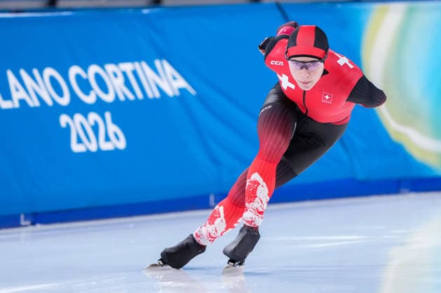 2026-02-20 - Milano Cortina 2026 Winter Olympics 1500m Women MILAN, ITALY - FEBRUARY 20: Kaitlyn McGregor of Switzerland during the 1500m Women on day 16 of the Milano Cortina 2026 Winter Olympics at the Milano Speed skating, Eisschnelllauf Arena on February 20, 2026 in Milan, Italy Milan Milano Speed Skating Arena Italy Content not available for redistribution in The Netherlands directly or indirectly through any third parties. Copyright: xAndrexWeeningx