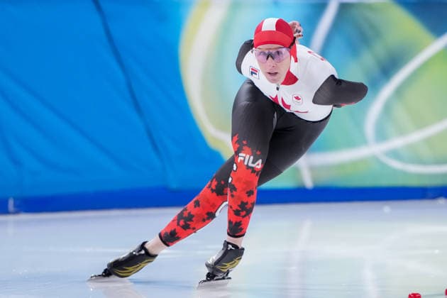 2026-02-20 - Milano Cortina 2026 Winter Olympics 1500m Women MILAN, ITALY - FEBRUARY 20: Ivanie Blondin of Canada during the 1500m Women on day 16 of the Milano Cortina 2026 Winter Olympics at the Milano Speed skating, Eisschnelllauf Arena on February 20, 2026 in Milan, Italy Milan Milano Speed Skating Arena Italy Content not available for redistribution in The Netherlands directly or indirectly through any third parties. Copyright: xAndrexWeeningx