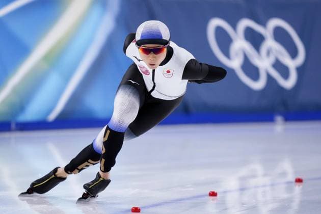 Milan Cortina Olympics: Speed skating, Eisschnelllauf Japanese speed skater Miho Takagi competes in the women s 1,500 meters at the Milan Cortina Olympics on Feb. 20, 2026, at Milano Speed Skating Stadium in Milan.  A14AA0005309021P