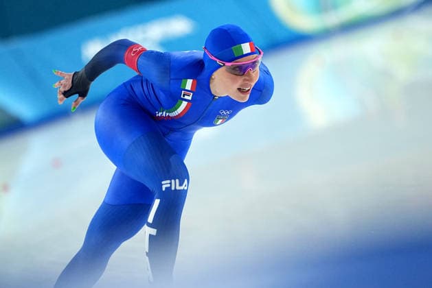 Francesca Lollobrigida during the Women™s Speed skating, Eisschnelllauf 1500m, from Italy at the 2026 Winter Olympics, Milan, Italy, Friday , Feb. 20, 2026. (Gian Mattia D Alberto LaPresse)  Copyright: xGianxMattiaxD Alberto LaPressex