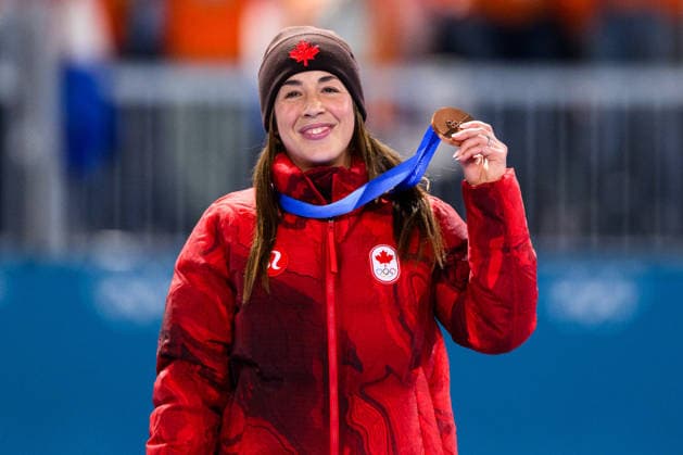 260220 Valerie Maltais of Canada celebrates with her bronze medal after the women s 1500 meter Speed skating, Eisschnelllauf during day 14 of the 2026 Winter Olympics on February 20, 2026 in Milan. Photo: Emma Wallskog BILDBYRAN kod EW EW0645 skridskor speed skating Olympic Games, Olympische Spiele, Olympia, OS olympics winter olympics os ol olympiska spel vinter-os olympiske leker milano cortina 2026 milan cortina 2026 milano cortina 2026 olympic games milano cortina 2026 winter olympic games milano cortina-os milano cortina-ol vinter-ol 14 bbeng jubel celebration brons *** 260220 Valerie Maltais of Canada celebrates with her bronze medal after the women s 1500 meter speed skating during day 14 of the 2026 Winter Olympics on February 20, 2026 in Milan Photo Emma Wallskog BILDBYRAN code EW EW0645 skates speed skating olympic games olympics winter olympics os ol olympic games winter os olympic games milano cortina 2026 milan cortina 2026 milano cortina 2026 olympic games milano cortina 2026 winter olympic games milano cortina os milano cortina ol winter ol 14 bbeng jubel celebration bronze  Copyright: EMMAxWALLSKOG BB260220EW052