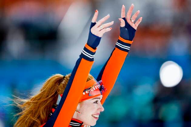 winner Antoinette Rijpma-De Jong of the Netherlands celebrates after Women s 1500m, Milano Cortina 2026 Winter Olympics: Day 14, Speed skating, Eisschnelllauf - Milano Cortina 2026 Winter Olympics: Day 14, Milano Speed Skating Stadium, February 20, 2026, Milan, Italy.