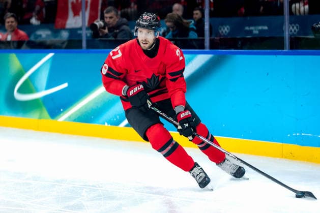 OLYMPICS - Winter Olympic Games, Olympische Spiele, Olympia, OS Milano Cortina 2026 MILAN,ITALY,20.FEB.26 - OLYMPICS, Ice hockey, Eishockey - Winter Olympic Games Milano Cortina 2026, semifinal, Canada vs Finland, men. Image shows Shea Theodore (CAN).  GEPAxpictures xMatthiasxTrinkl