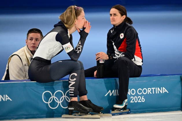 XXV Winter Olympic Games, Olympische Spiele, Olympia, OS in Milan, Italy, on February 20, 2026. Speed skating, Eisschnelllauf Women s 1500m. Nikola Zdrahalova, left, and Martina Sablikova of Czech Republic. (CTKxPhoto MichalxKamaryt) CTKPhotoP2026022008083  CTKPhotoP2026022008083