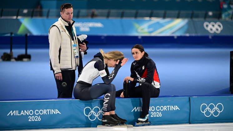 XXV Winter Olympic Games, Olympische Spiele, Olympia, OS in Milan, Italy, on February 20, 2026. Speed skating, Eisschnelllauf Women s 1500m. Nikola Zdrahalova, left, and Martina Sablikova of Czech Republic. (CTKxPhoto MichalxKamaryt) CTKPhotoP2026022008101  CTKPhotoP2026022008101