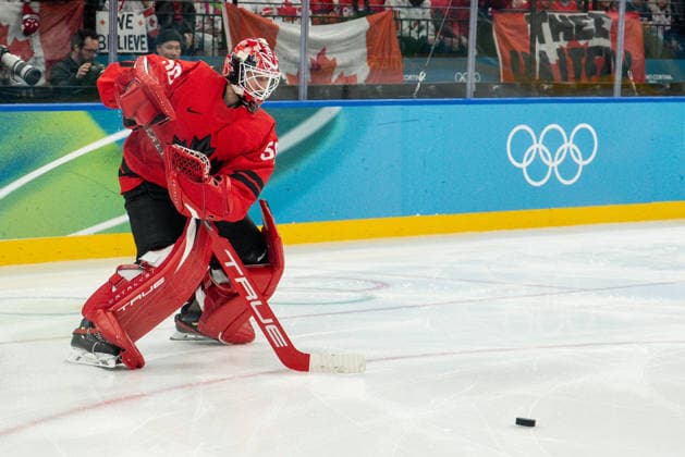 Ice hockey, Eishockey - Milano Cortina 2026 Winter Olympics: Day 14 Jordan Binnington during Milano Cortina 2026 Winter Olympics Semi-final Men s Hockey Canada vs Finland match at Milano Santagiulia Ice Hockey Arena in Milan on February 20, 2026 Milan Italy  Copyright: xFotoxOlimpikx originalFilename:jastrzebowski-icehocke260220_npPYF.jpg