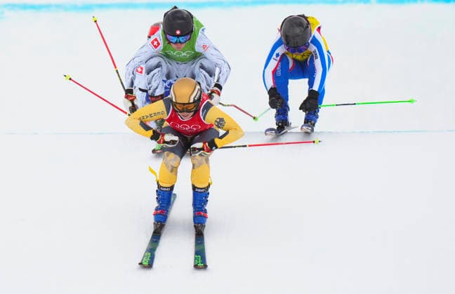 (260220) -- LIVIGNO, Feb. 20, 2026 -- Daniela Maier (front) of Germany competes during the semifinal of the freestyle skiing women s ski cross event at the Milan-Cortina 2026 Olympic Winter games, Winterspiele,Spiele, Summer games in Livigno, Italy, Feb. 20, 2026. ) (MICO2026)ITALY-LIVIGNO-OLYMPIC WINTER GAMES-FREESTYLE SKIING-WOMEN S SKI CROSS XiaxYifang 