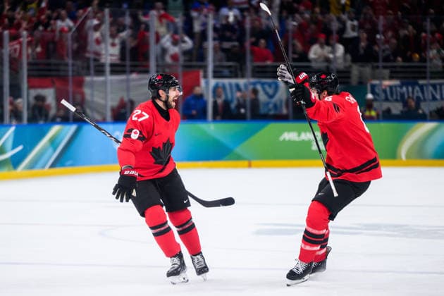 260220 Shea Theodore of Canada celebrates the 2-2 goal in the men s Ice hockey, Eishockey semifinal between Canada and Finland during day 14 of the 2026 Winter Olympics on February 20, 2026 in Milan. Photo: Carl Sandin BILDBYRAN kod CS CS0887 ishockey ice hockey Olympic Games, Olympische Spiele, Olympia, OS olympics winter olympics os ol olympiska spel vinter-os olympiske leker milano cortina 2026 milan cortina 2026 milano cortina 2026 olympic games milano cortina 2026 winter olympic games milano cortina-os milano cortina-ol vinter-ol 14 bbeng finland canada kanada jubel *** 260220 Shea Theodore of Canada celebrates the 2 2 goal in the men s ice hockey semifinal between Canada and Finland during day 14 of the 2026 Winter Olympics on February 20, 2026 in Milan Photo Carl Sandin BILDBYRAN kod CS CS0887 ishockey ice hockey olympic games olympics winter olympics os ol olympiska spel vinter os olympiske leker milano cortina 2026 milan cortina 2026 milano cortina 2026 olympic games milano cortina 2026 winter olympic games milano cortina os milano cortina ol vinter ol 14 bbeng finland canada kanada jubel  Copyright: CARLxSANDIN BB260220CS034