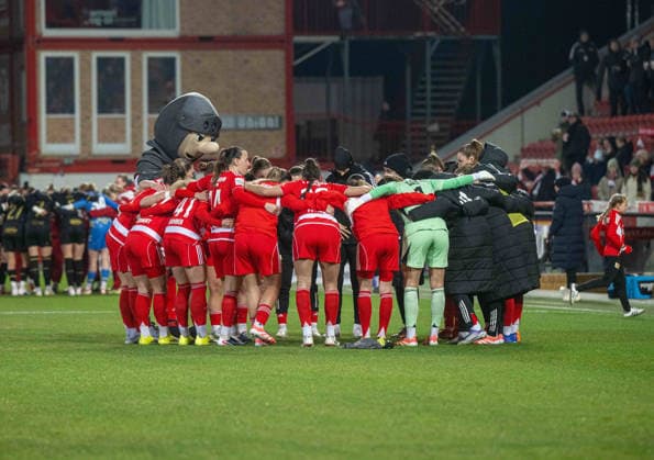 Fußball, Frauen, Saison 2025 2026, Google Pixel Frauen-Bundesliga (19. Spieltag), 1. FC Union Berlin - 1. FC Köln, Union im Kreis, 20.02. 2026, Copyright: xMatthiasxKochx