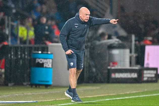 Uwe Rösler Roesler (Bochum) Gestik Geste gestikuliert 20.02.2026 Fussball VfL Bochum vs 1. FC Nuernberg, Vonovia Ruhrstadion, Bochum, DFB DFL REGULATIONS PROHIBIT ANY USE OF PHOTOGRAPHS AS IMAGE SEQUENCES AND OR QUASI-VIDEO