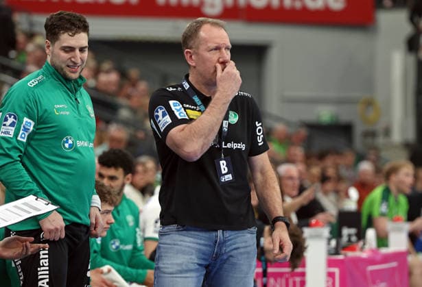 20.02.2026, xovx, Handball Daikin Handball Bundesliga, HSG Wetzlar - SC DHfK Leipzig Trainer Frank Carstens (SC DHfK Leipzig) Wetzlar Buderus-Arena Hessen Deutschland (DE)