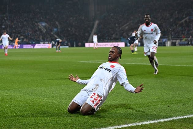 Mohamed Ali Zoma (1. FC Nuernberg) Torjubel, jubelt nach seinem Treffer zum 0:1 waehrend des spiels der 2. Bundesliga zwischen VfL Bochum und 1. FC Nürnberg, Vonovia Ruhrstadion am 20. February 2026 in Bochum, Deutschland. (Foto von Ralf Treese DeFodi Images) +++ Mohamed Ali Zoma (1. FC Nuernberg) celebrates after scoring his team™s first goal during the 2. Bundesliga match between VfL Bochum and 1. FC Nürnberg at Vonovia Ruhrstadion on February 20, 2026 in Bochum, Germany. (Photo by Ralf Treese DeFodi Images) (Photo by Ralf Treese DeFodi Images) -