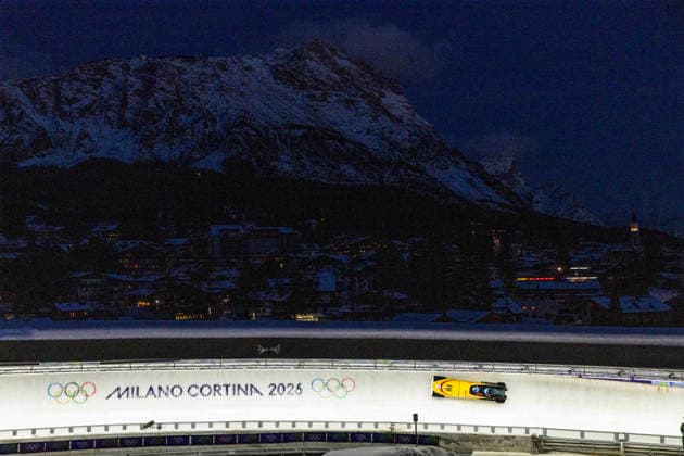 February 20, 2026, Cortina D ampezzo, Lombardy, Italy: Kim Kalicki and Talea Prepens of Germany compete in the 2-Woman Bobsled at the Cortina Sliding Centre for the Milano Cortina 2026 Winter Olympics. Cortina Sliding Centre -2-Woman Bobsled  - ZUMAsc5_ 20260220_oly_sc5_005 Copyright: xErichxSchlegelx