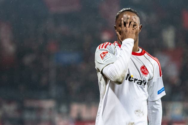 2. Fußball Bundesliga: VfL Bochum - 1. FC Nürnberg; 20.02.2026 1. FC Nürnberg bejubelt das Tor, 0:1 durch Mohamed Alì Zoma (1. FC Nürnberg, 23) 2. Fußball Bundesliga: VfL Bochum - 1. FC Nürnberg; Vonovia-Ruhrstadion, Bochum; 20.02.2026 DFL regulations prohibit any use of photographs as image sequences and or quasi video.