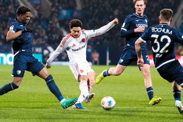 Deutschland: 2. Bundesliga 2025 2026 23. Spieltag, VfL Bochum vs. 1. FC Nürnberg Freitag, 20.02.2026 Vonovia Ruhr Stadion, Nordrhein-Westfalen Justin von der Hitz (1. FC Nürnberg, 27)