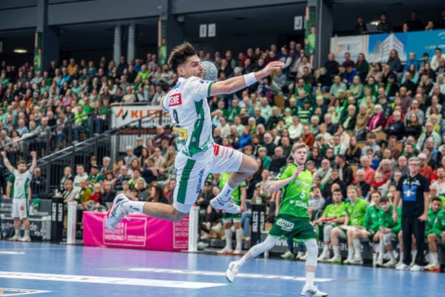 Handball Bundesliga; HSG Wetzlar - SC DHfK Leipzig, 20.02.26 Lucas Krzikalla (SC DHfK Leipzig, 8) Handball Bundesliga; HSG Wetzlar - SC DHfK Leipzig: Wetzlar, 20.02.26 Copyright: xBEAUTIFULxSPORTS Roeczeyx