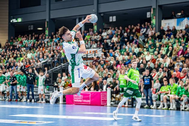 Handball Bundesliga; HSG Wetzlar - SC DHfK Leipzig, 20.02.26 Lucas Krzikalla (SC DHfK Leipzig, 8) Handball Bundesliga; HSG Wetzlar - SC DHfK Leipzig: Wetzlar, 20.02.26 Copyright: xBEAUTIFULxSPORTS Roeczeyx