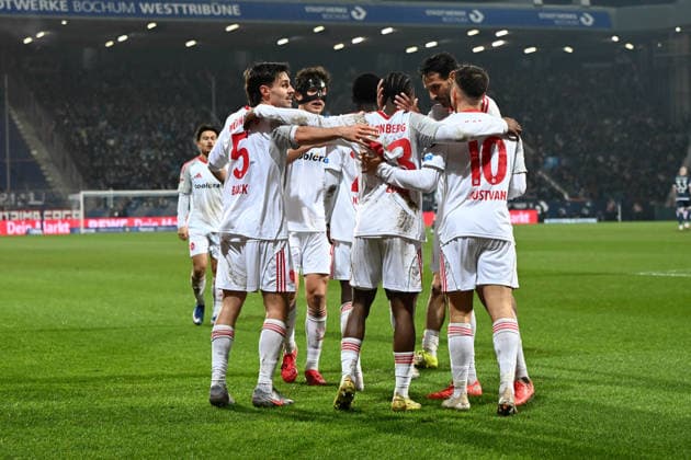 Mohamed Ali Zoma (1. FC Nuernberg) Torjubel, jubelt mit seiner Mannschaft nach dem Treffer zum 0:1 waehrend des spiels der 2. Bundesliga zwischen VfL Bochum und 1. FC Nürnberg, Vonovia Ruhrstadion am 20. February 2026 in Bochum, Deutschland. (Foto von Ralf Treese DeFodi Images) +++ Mohamed Ali Zoma (1. FC Nuernberg) celebrates after scoring his team™s first goal with teammates during the 2. Bundesliga match between VfL Bochum and 1. FC Nürnberg at Vonovia Ruhrstadion on February 20, 2026 in Bochum, Germany. (Photo by Ralf Treese DeFodi Images) (Photo by Ralf Treese DeFodi Images) -