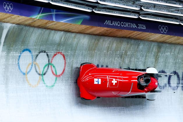 Olympische Winterspiele Milano Cortina 2026 Bob Zweierbob Frauen am 20.02.2026 im Cortina Sliding Centre in Cortina d™Ampezzo Melanie Hasler Nadja Pasternack ( Schweiz ) *** Olympic Winter Games Milano Cortina 2026 Bobsleigh two-man women on 20 02 2026 at the Cortina Sliding Center in Cortina d™Ampezzo Melanie Hasler Nadja Pasternack Switzerland xMSx