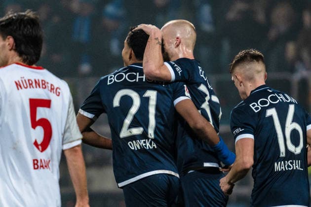 Deutschland: 2. Bundesliga 2025 2026 23. Spieltag, VfL Bochum vs. 1. FC Nürnberg Freitag, 20.02.2026 Vonovia Ruhr Stadion, Nordrhein-Westfalen Tor zum 1:1 durch Francis Onyeka (VfL Bochum, 21) Elfmeter Jubel Freude Emotionen Torjubel Philipp Hofmann (VfL Bochum, 33)