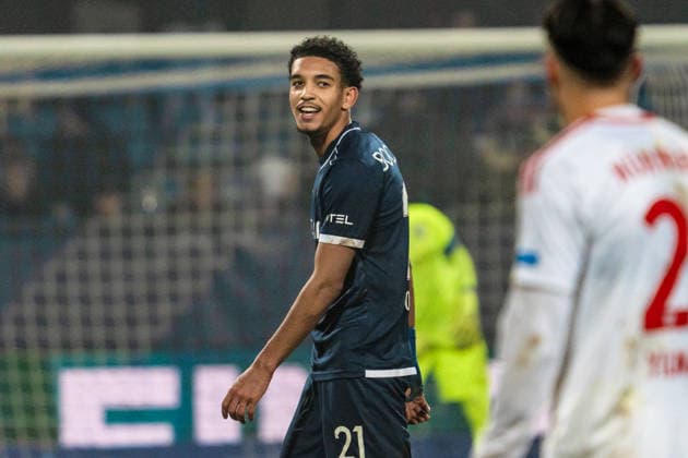 Deutschland: 2. Bundesliga 2025 2026 23. Spieltag, VfL Bochum vs. 1. FC Nürnberg Freitag, 20.02.2026 Vonovia Ruhr Stadion, Nordrhein-Westfalen Tor zum 1:1 durch Francis Onyeka (VfL Bochum, 21) Elfmeter Jubel Freude Emotionen Torjubel