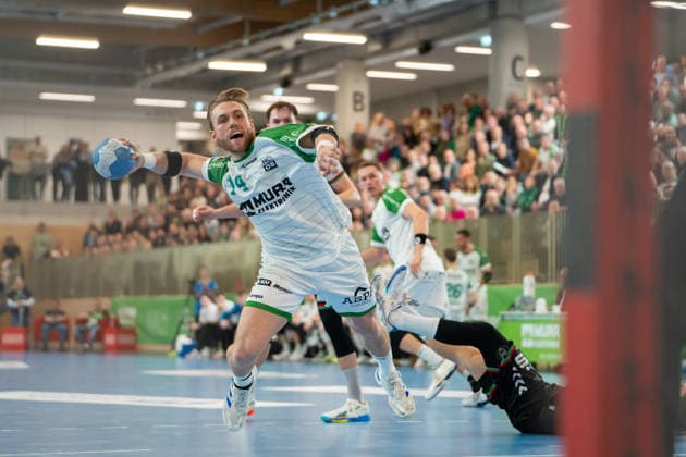 Handball I Herren I Saison 2025-2026 I 2. Bundesliga I 20. Spieltag I HC Oppenweiler Backnang - TUSEM Essen I 20.02.2026 Lukas Süsser (74, HC Oppenweiler Backnang) im Wurf Backnang Murrtal Arena Baden-Württemberg Deutschland Copyright: xLobeca MaxxPetershansx