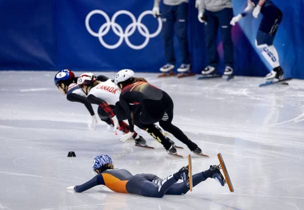 MILAN - Michelle Velzeboer during the 1500-meter short track Speed skating, Eisschnelllauf quarterfinals at the Milan Ice Skating Arena at the Milan Winter Olympics. SEM VAN DER WAL ANP xVIxANPxSportx xxANPxIVx 551306496 originalFilename: 551306496.jpg