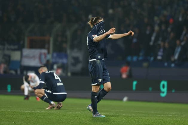 Bochum, Germany, 20.02.26, Noah Loosli (VfL Bochum) guckt enttaeuscht während des Spiels der 2. Bundesliga zwischen VfL 1848 Bochum - 1. FC Nuernberg im Vonovia Ruhrstadion in Bochum. (Photo by Joachim Bywaletz) DFB DFL REGULATIONS PROHIBIT ANY USE OF PHOTOGRAPHS AS IMAGE SEQUENCES AND OR QUASI-VIDEO.