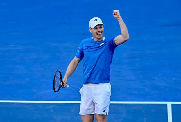 ATP, Tennis Herren Qatar Exxonmobil Open 2026 tennis tournament in Doha - 20 Feb 2026 Harri Heliovaara of Finland celebrates after winning with Henry Patten of Great Britain (not pictured) against Julian Cash and Lloyd Glasspool of Great Britain in the Doubles Final match at the ATP men s Qatar ExxonMobil Open 2026 tennis tournament at the Khalifa International Tennis Complex. Harri Heliovaara Henry Patten won against Julian Cash and Lloyd Glasspool 6-3.6-3. Doha Qatar Copyright: xNoushadxVariyattiyakkalx xSOPAxImagesx NVRITYAKAL2-010
