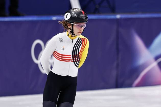 MILAN , 20-02-2026 , Milano Ice Skating Arena , Olympic Winter games, Winterspiele,Spiele, Summer games 2026 - Short Track 20-02 Women 1500m Quarterfinals , Picture shows Hanne Desmet Olympic Winter Games 2026 - Short Track 20-02  x201765126x Copyright: