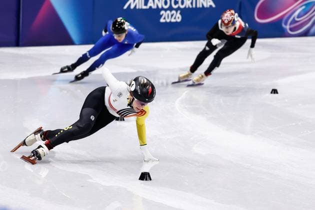 MILAN , 20-02-2026 , Milano Ice Skating Arena , Olympic Winter games, Winterspiele,Spiele, Summer games 2026 - Short Track 20-02 Women 1500m Quarterfinals , Picture shows Hanne Desmet Olympic Winter Games 2026 - Short Track 20-02  x201765373x Copyright: