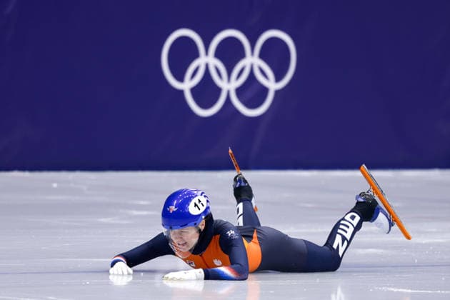 2026-02-20 Short Track Speed skating, Eisschnelllauf - Milano Cortina 2026 Winter Olympics - Day 14 MILAN, ITALY - FEBRUARY 20: Michelle Velzeboer of the Netherlands competing in the Women s 1500m during Day 14 of Short Track Speed Skating - Milano Cortina 2026 Winter Olympics at Milano Ice Skating Arena on February 20, 2026 in Milan, Italy. (Photo by Joris Verwijst BSR Agency) Milan Italy Content not available for redistribution in The Netherlands directly or indirectly through any third parties. Copyright: xBSRxAgencyx