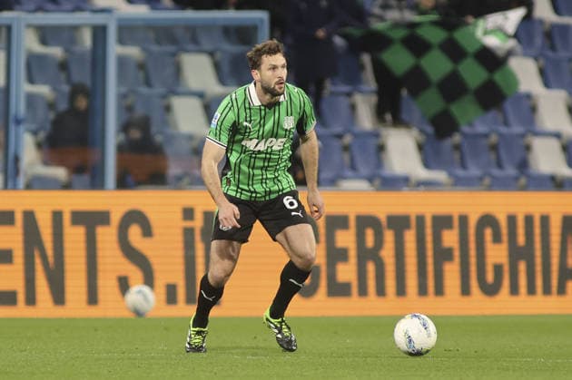 Sebastian Walukiewicz of US Sassuolo play the ball during US Sassuolo vs Hellas Verona, 26Â° Serie A Enilive 2025-26 game at Mapei stadium - Citta del Tricolore in Reggio nell Emilia (RE), Italy, on February 20, 2026.  Copyright: xDavidexCasentini IPAxSportx xipa-agency.netx xx IPA_71790519 IPA_Agency_IPA71790519