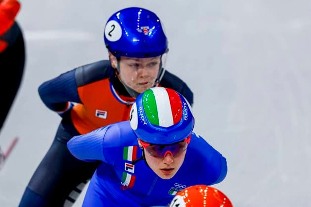 Elisa Confortola of Italy Women s 1500m Semifinals, Milano Cortina 2026 Winter Olympics: Day 14, Short Track Speed skating, Eisschnelllauf - Milano Cortina 2026 Winter Olympics: Day 14, Milano Speed Skating Stadium, February 20, 2026, Milan, Italy.