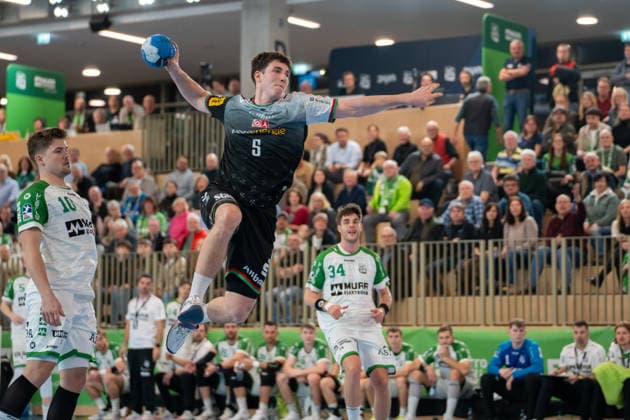 Handball I Herren I Saison 2025-2026 I 2. Bundesliga I 20. Spieltag I HC Oppenweiler Backnang - TUSEM Essen I 20.02.2026 Valentin Willner (5, TUSEM Essen) im Wurf Backnang Murrtal Arena Baden-Württemberg Deutschland Copyright: xLobeca MaxxPetershansx