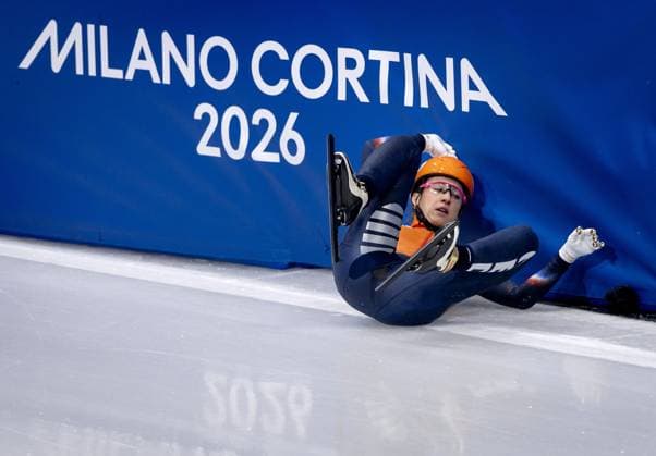 MILAN - Suzanne Schulting during the 1500-meter short track Speed skating, Eisschnelllauf semifinals at the Milan Ice Skating Arena at the Milan Winter Olympics. SEM VAN DER WAL ANP xVIxANPxSportx xxANPxIVx 551312781 originalFilename: 551312781.jpg