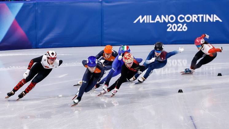 MILAN , 20-02-2026 , Milano Ice Skating Arena , Olympic Winter games, Winterspiele,Spiele, Summer games 2026 - Short Track 20-02 Women 1500m Semifinals , Picture shows Xandra Velzeboer, Suzanne Schulting Olympic Winter Games 2026 - Short Track 20-02  x201766182x Copyright: