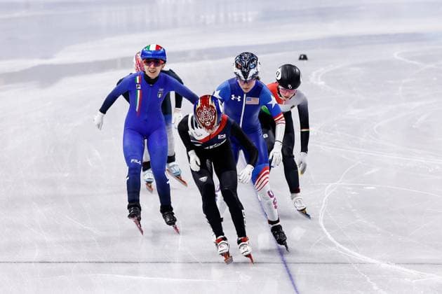 MILAN , 20-02-2026 , Milano Ice Skating Arena , Olympic Winter games, Winterspiele,Spiele, Summer games 2026 - Short Track 20-02 Women 1500m Semifinals , Picture shows Minjeong Choi Olympic Winter Games 2026 - Short Track 20-02  x201766430x Copyright: