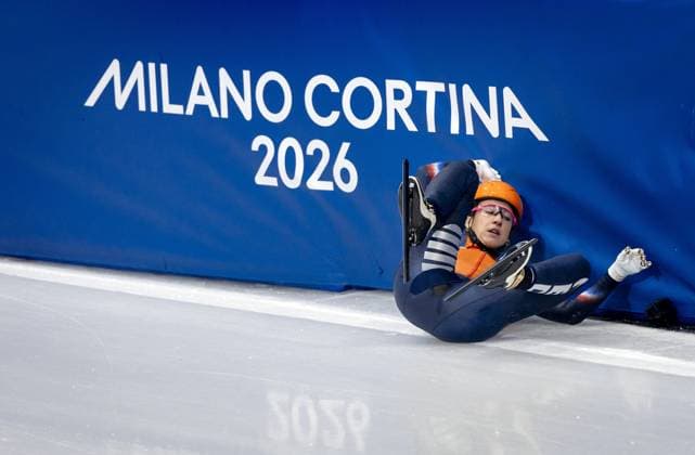 MILAN - Suzanne Schulting during the 1500-meter short track Speed skating, Eisschnelllauf semifinals at the Milan Ice Skating Arena at the Milan Winter Olympics. SEM VAN DER WAL ANP xVIxANPxSportx xxANPxIVx 551314151 originalFilename: 551314151.jpg
