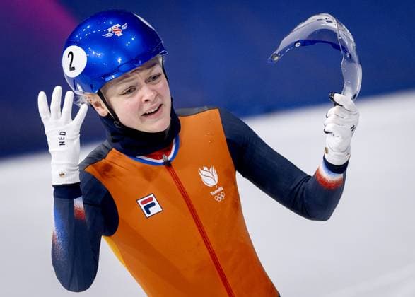MILAN - Xandra Velzeboer during the 1500-meter short track Speed skating, Eisschnelllauf semifinals at the Milan Ice Skating Arena at the Milan Winter Olympics. SEM VAN DER WAL ANP xVIxANPxSportx xxANPxIVx 551314199 originalFilename: 551314199.jpg