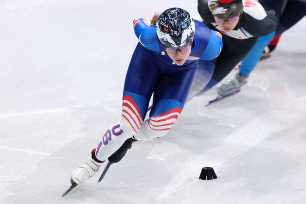 Winter Olympics - Short Track Speed skating, Eisschnelllauf Women s 1500m Corinne Stoddard of Team United States competes in the Short Track Speed Skating Women s 1500m during Day 14 of the Milano Cortina 2026 Winter Olympics at Milano Ice Skating Arena on February 20, 2026 in Milan, Italy. Photo by Alexis Jumeau ABACAPRESS.COM Milan Italy  Copyright: xJumeauxAlexis ABACAx
