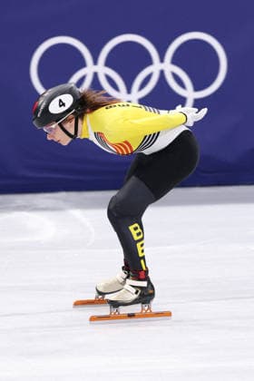 Winter Olympics - Short Track Speed skating, Eisschnelllauf Women s 1500m Hanne Desmet of Team Belgium competes in the Short Track Speed Skating Women s 1500m during Day 14 of the Milano Cortina 2026 Winter Olympics at Milano Ice Skating Arena on February 20, 2026 in Milan, Italy. Photo by Alexis Jumeau ABACAPRESS.COM Milan Italy  Copyright: xJumeauxAlexis ABACAx